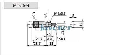 Глава на микрометар MT6.5-4 Патување: растојание од градиент од 6,5 мм