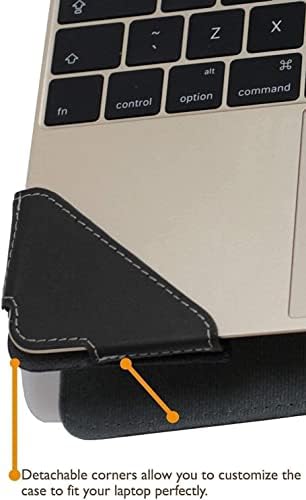 Бронел - Серија на профили - Црна кожа лаптоп кутија компатибилен со HP Pavilion X360 14 -EK1012NA 14 Кабриолет лаптоп