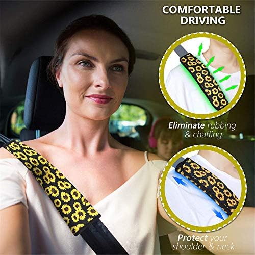 Cozeyat Car Seat Belt Подложни starвездени дизајни сет од 2 заштитник на безбедносните ремени, силно удобно капаче за лента