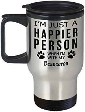 Куче Љубовник Патување Кафе Кригла-Посреќна Личност Со Bouceron-Миленичиња Сопственик Спасување Подароци