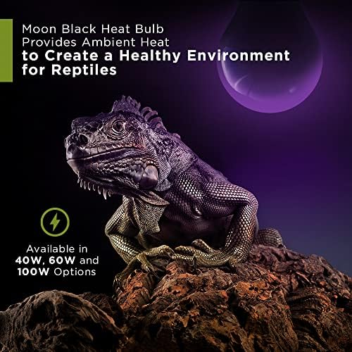 Bluex Bulbs 4 Pack A19 40W Moon Black Night Reptile Turple Tureb - Светло за ноќна светлина E26 создава месечина на околината Добавува