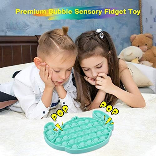 Evermarket Push Pop Bubbles Fidget Sentory Toy, Bubble Popper Stress Stress Reliever Силиконски стискање играчки за борба против анксиозност,