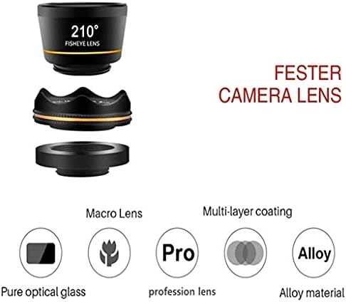 SDGH Universal 3 во 1 Комплети за леќи на телефонски фотоапарати 210 степени риба леќи за очи 0,6x широк агол 15x макро леќи за повеќето