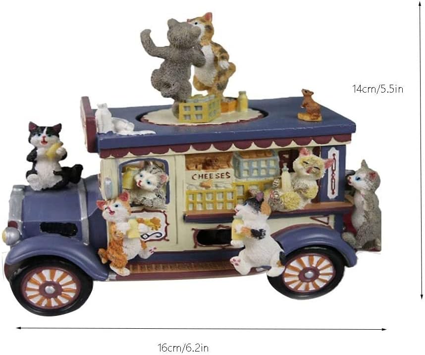 Музички подароци на Луваду, цртан филм Мачки автомобил, кој се врти механички музички кутии за роденденски подароци, музички