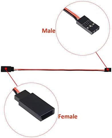 Diann 30PCS серво продолжение кабел 3-пински продолжен кабел кабел конектори 3.95 5,9 7,9 11,8 19,7 23,6 кабли за далечински управувач на серво