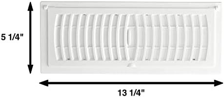 Регистрација на вентилатор на Вентилацијата Хартфорд - 4 ”x 12” - Дефлектор на воздушно отворање за домашна топлина/AC - Extender