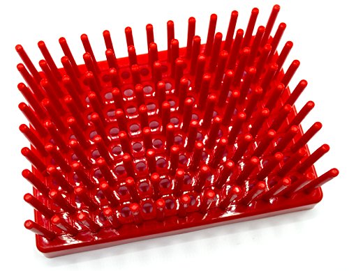 Црвената Пластична Решетка За Сушење Штипки Држи 96 13мм Епрувети-Лаборатории Еиско