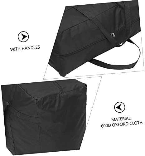 Luxshiny 2 парчиња за складирање торба за складирање на вода 600d Оксфорд ткаени чанти за багаж црна