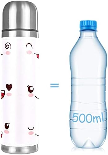 Изолиран воден бокал за патување - 1L вакуум шише со пластична чаша - шише со вода од не'рѓосувачки челик за пешачење риболов