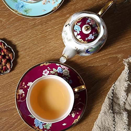 Fsysm тенџере коска Кина поставена сад чинија Национална плима керамика попладневен чај чај чај сет една личност пие кутија