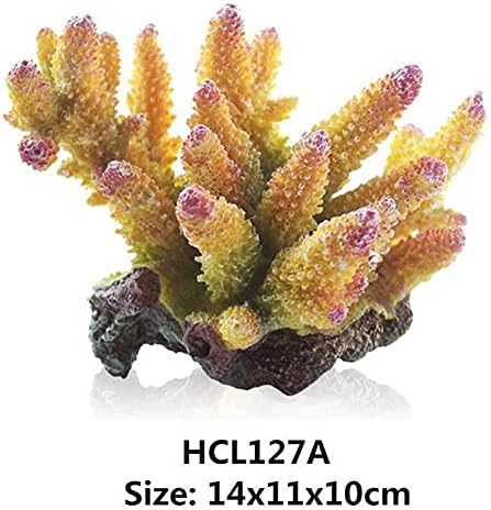 TJLSS прекрасен аквариум корал растително украси смола вештачки карпест декор риба резервоар корал гребен декорација камен аквариум позадина