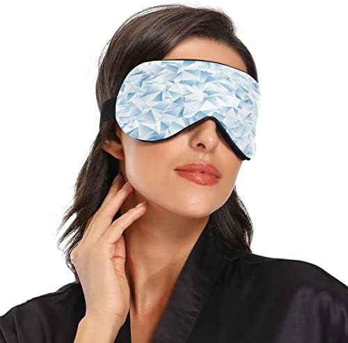 Полигонска шема маска за спиење за жени машка удобна светлина блокирајќи ја маската за очи ноќно слепило со прилагодлива лента за