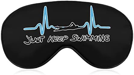 Пливање на срцев удар Смешно спиење маска за очи мек заслепено око со прилагодлива лента за ноќни очила за мажи за жени