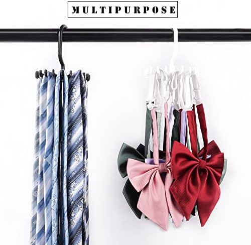 Sisnails 4pack Мултифункционална решетка за вратоврска, закачалка од 20 облеки, 4,4 инчи со голема големина на ротирачки ремен за закачалка