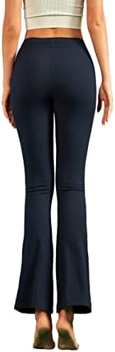 Lemенски женски атлетски салон со ребрести панталони со џебови со џебови, разгорени bellвонче на дното на долниот дел на половината, носат џемпери со џемпери