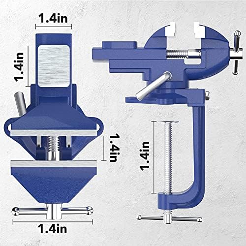 MIDAUTOO 2-во-1 клупа Pliers Protable 360 ​​° Swivel Clamp за работна маса 3,3 инчи табела