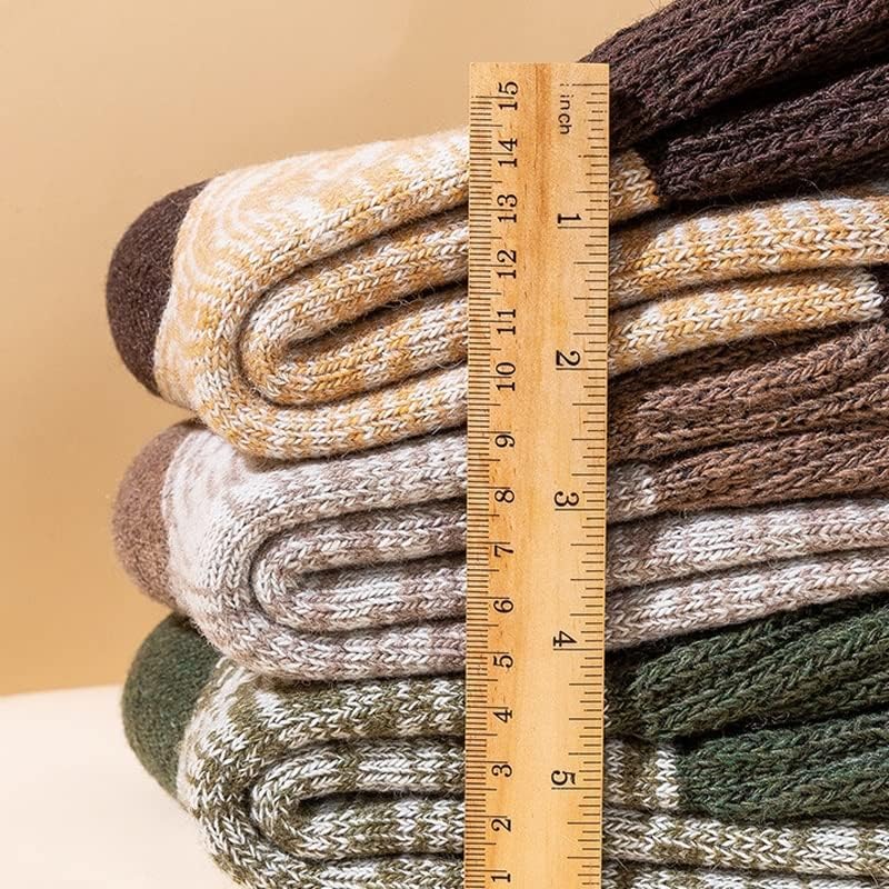 Зимски зимски машки чорапи топли чорапи бојата за шиење удобно мека мека цевка Супер густа волна од волна