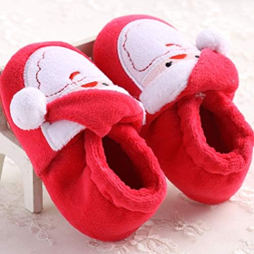 Абоофан 1 пар бебе зимски чевли топли Божиќни кат чевли мали деца памук пред -партија за забава