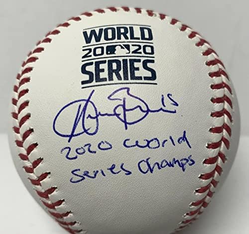 Остин Барнс Потпиша Бејзбол Од Големата Лига 2020 Светска Серија Шампиони ПСА 9А50170-Бејзбол Со Автограм
