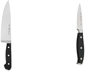 Хенкелс Класик 8 во нож за готвачи и фалсификуван нож за премио-парнинг, 3-инчен, црн/не'рѓосувачки челик