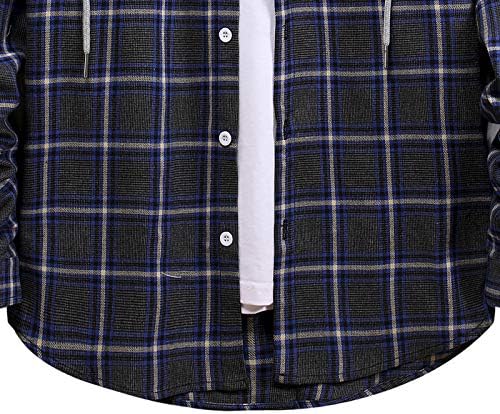 Јакни за мажи, отворена основна кошула мажи на отворено со долги ракави, се вклопуваат меки кошула за влечење карирани тенки дуксери1212