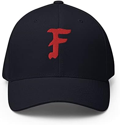 Надворешни набудувања Група F Logo FlexFit Hat, Надворешни набудувања Група F Везени структурирани структурирани капачиња за твил