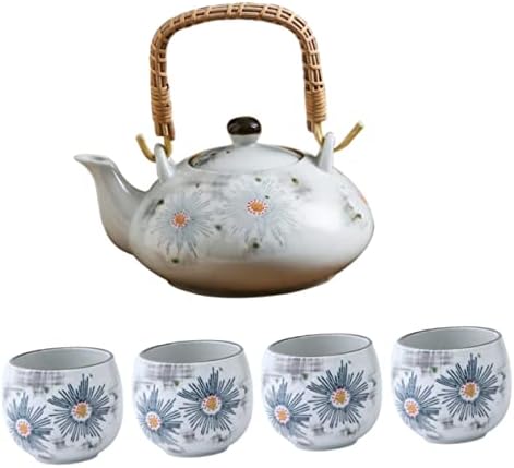 Luxshiny 1 сет сет чајник сет јапонски подароци чаши за пиење поставени кафеани подароци керамички чајник и чаша сет кунг фу