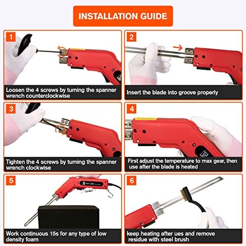 Rongter Fonam Cutter Pro Електричен топол нож - Алатка за сечење на пена Електричен стиропор со лопати и додатоци за гравура и рачно