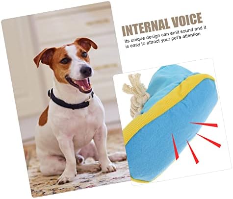 Ipetboom 1pc Звучи Писклив Маче За Играње Интерактивни Смешни Куче Играчки Играње Јаже Перат Кучиња Агресивни Залак Отпорни