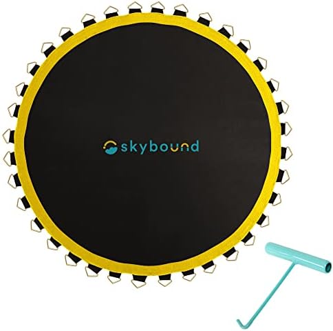 Skybound Premium Trampoline замена за замена, одговара на 14 стапки со алатка за пролет, UV Sunguard за подолго трајно шиење, трајни V-прстени,