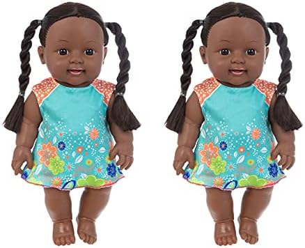 MQT7ZM црно африканско црно бебе симпатична кадрава црна 12-инчна винилна играчка за бебиња