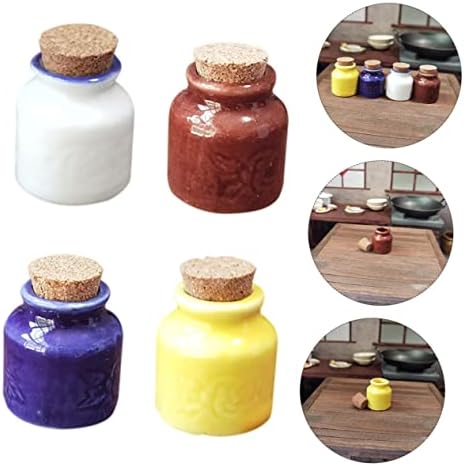 Abaodam 8 PCS Mini Seaming Cans Home Décor Kitchen Jar Ornaments Mini Ceramic Jars Decor Decor Baby Food Play Ceramics