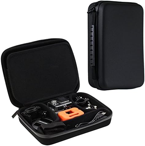 Navitech Charcoal Grey Heavy Duty Rugged Slim Line Action Cam Case/Cover компатибилен со Action Camera Eken H9R 4K, целосна HD WiFi