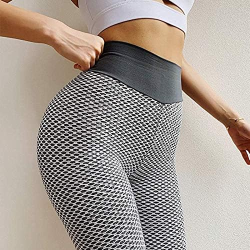 ДСОДАН Јога панталони за жени фитнес женски обични исечени хеланки џебови активни спортски салата за вежбање панталони