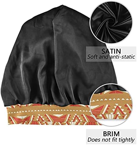 Череп капа за спиење Работа капа за капакот на капачињата за жени шарени боемски портокал есенски триаголник племенски етнички