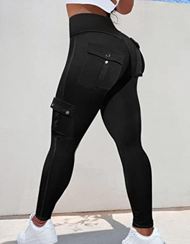 Фламингалци за кревање хеланки со трепет џебови за тренинзи за вежбање за жени за жени