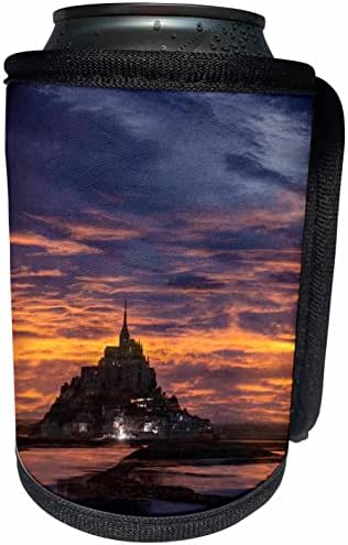 3drose Франција. Le Mont St. Michel Landmark на зајдисонце. - може да се лади обвивка за шише