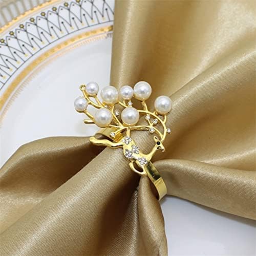 Tbiiexfl 12 парчиња салфетка прстен метална салфетка тока погодна за декорација на трпеза за забави за свадби