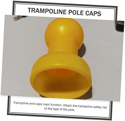 АБАОДАМ 10 парчиња делови од капа на брануваа за додатоци жолти додатоци Трамболин столб замена на Трамполин пол подлога Трамполин