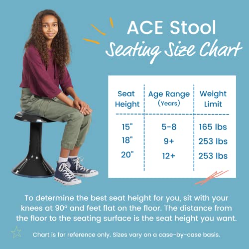 ECR4Kids ACE Активни Основни Ангажман Нишаат Столче, 15-Инчен Висина На Седиштето, Флексибилни Седишта, Сина