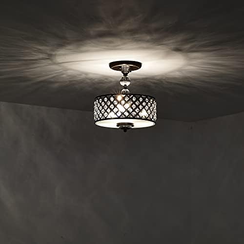 Lalula Flush Mount Chanderier Crystals Semi Flush Mount таванот светло бронзено лустер осветлување мал тапан лустер антички 3 светло