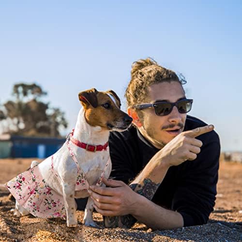 Хакрахо Куче Бикини, 2 ПАРЧИЊА Цветен Костим За Капење На Плажа За Кучиња Прилагодлив Фустан За Капење Миленичиња Со Цветна Шема