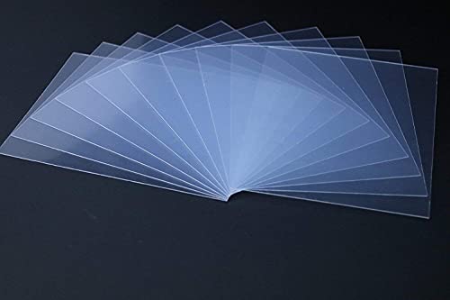 Супериорни графички материјали Petg Clear Plexiglass пластични чаршафи 5 x 7 инчи - дебелина од 60 милји за DIY, приказ на проекти