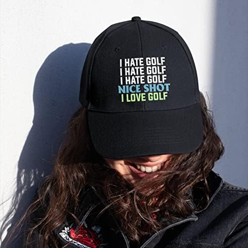 Мразам голф, мразам голф убаво -скут, сакам голф смешен голф твил капа - капа за шминка - капа за lубител на голф