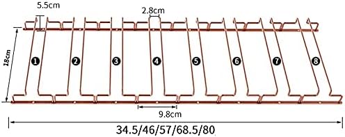 DVTEL вина стаклена решетка дома решетката за вино со вино стаклена решетка што виси наопаку вино кабинет за вино решетка за лавици-80 × 18 × 5,5
