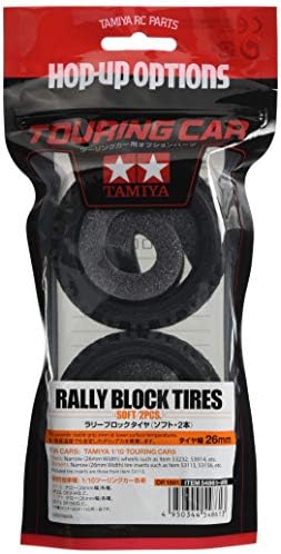 Tamiya 54861 ​​RC Rally Block Tire, меко соединение w/ пена вметнува
