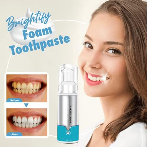 Светла длабока чистење пена за заби, паста за заби што ја избегнува пената за заби природни состојки сода бикарбона, за чистење на забите