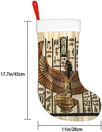 Божиќни чорапи Хипстер Антички египетски пергамент двострано камин што виси чорапи