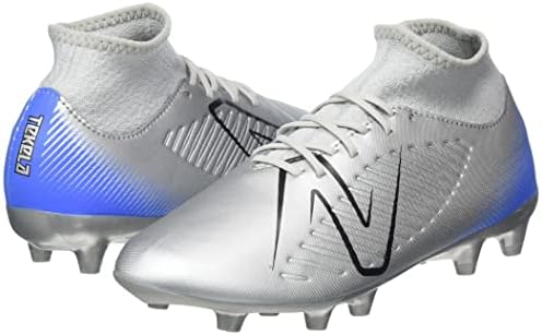 Нов биланс Унисекс Текела V4 Magique FG фудбалски чевли, сребрена/светла лапис/црна, 11 американски мажи