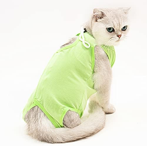 Torjoy Kitten Oneies, костум за обновување на мачки за абдоминални рани или заболувања на кожата, по операцијата, носете рани против